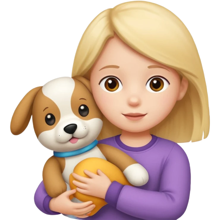 child with dog toy emoji