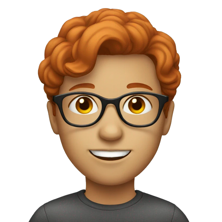Redhead with glasses emoji