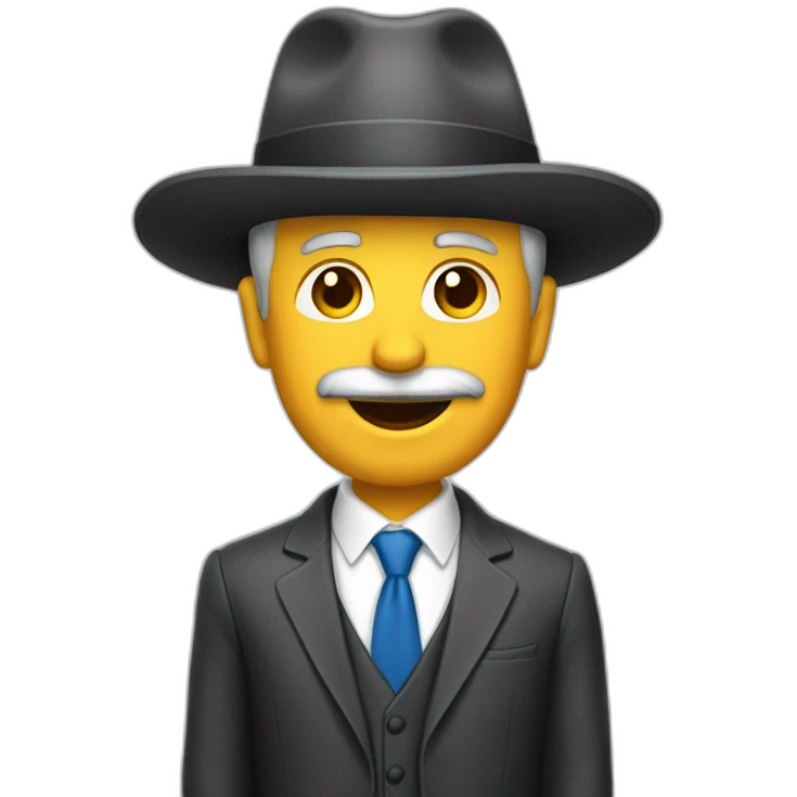 señor de 50 años canoso ejecutivo emoji