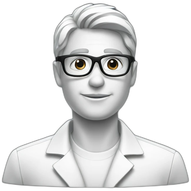 Computer technician with glasses emoji