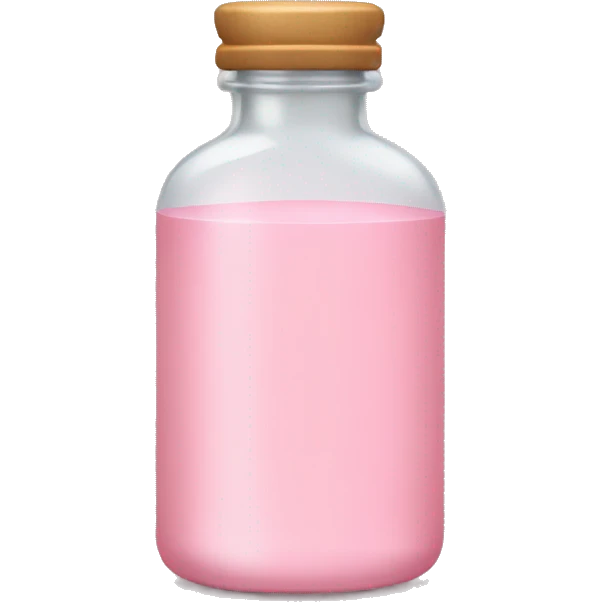 Pale pink medicine bottle emoji