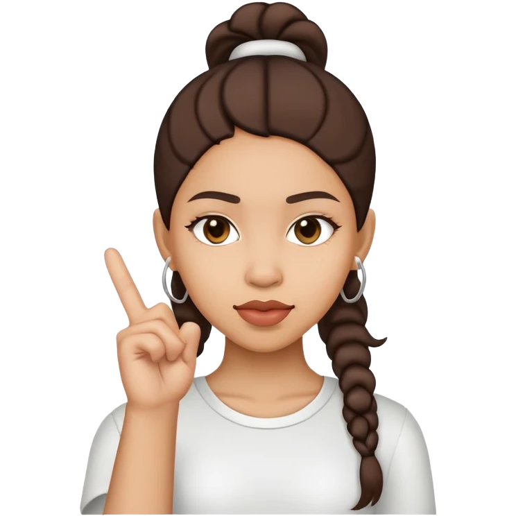 lightskin girl sticking up middle finger  emoji
