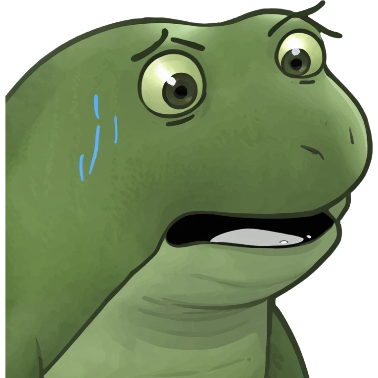 Turtle crying while having a birthday party  emoji