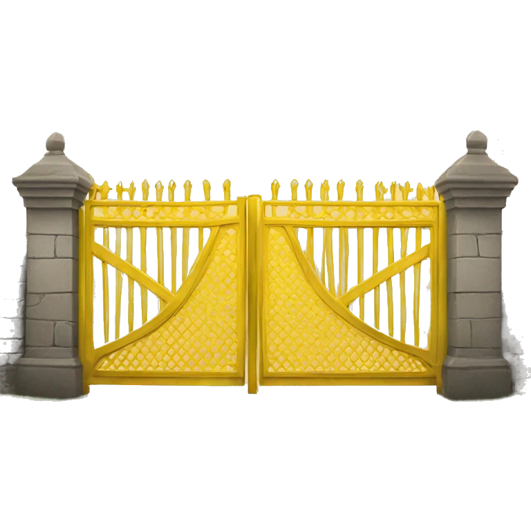 Yellow metal gate  emoji