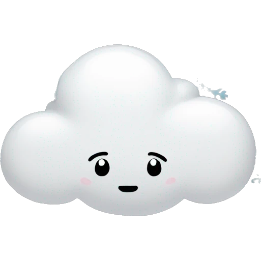 Cloud with 3 snowflakes emoji