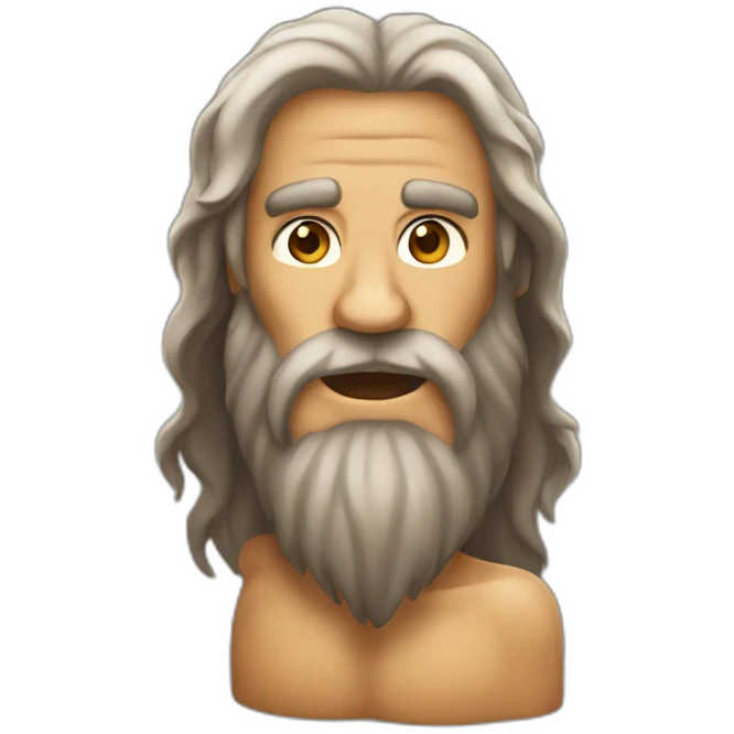 cave man with long beard emoji