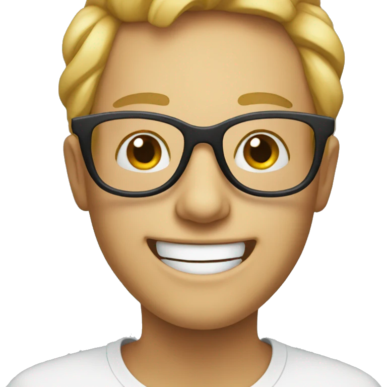 Happy face with glasses emoji