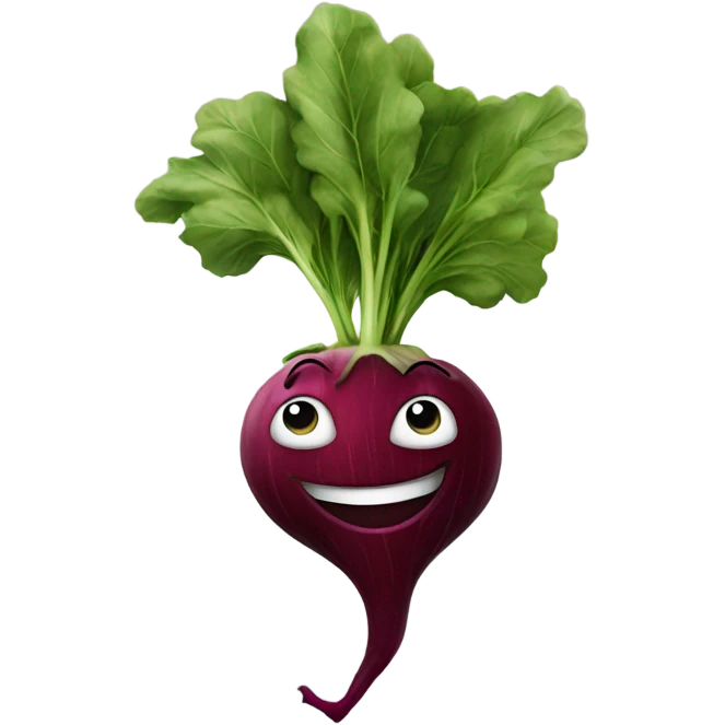 happy beetroot shows great emoji