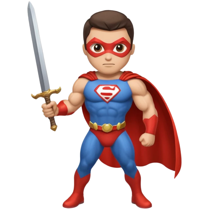 superhero with a sword emoji