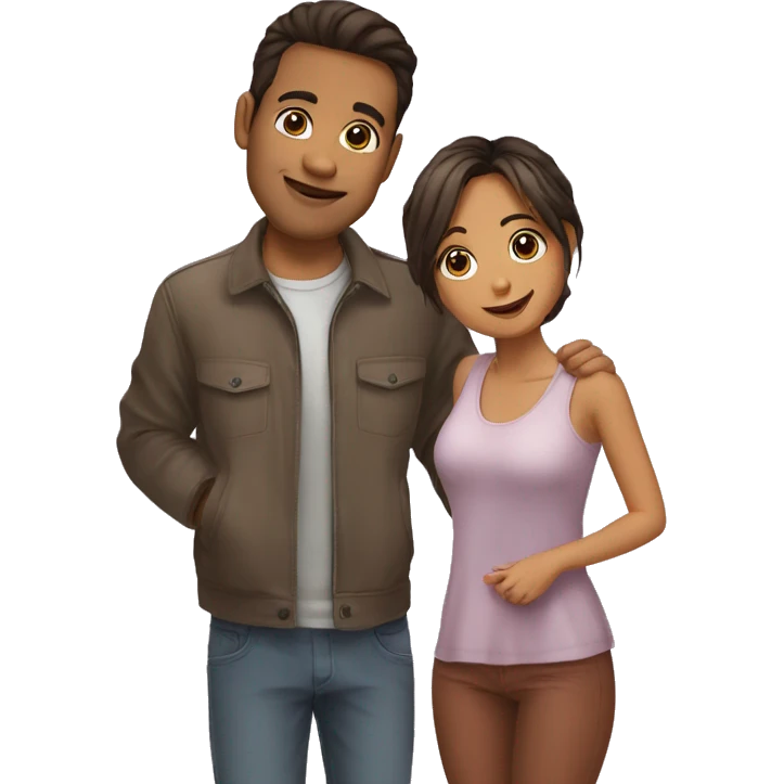 un mec qui fait un gro bisous a une fille  emoji
