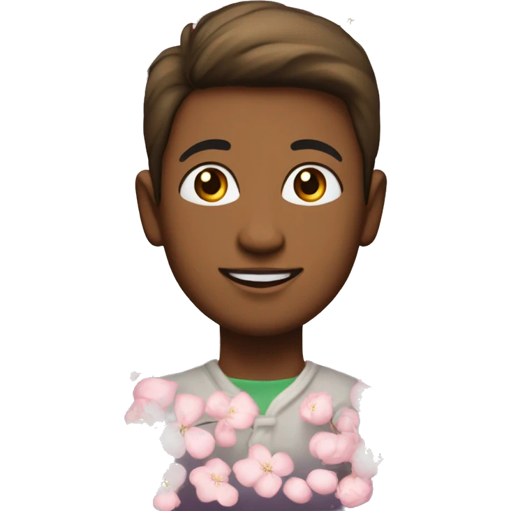 Jeune pousse se transformant en fleur de cerisier emoji