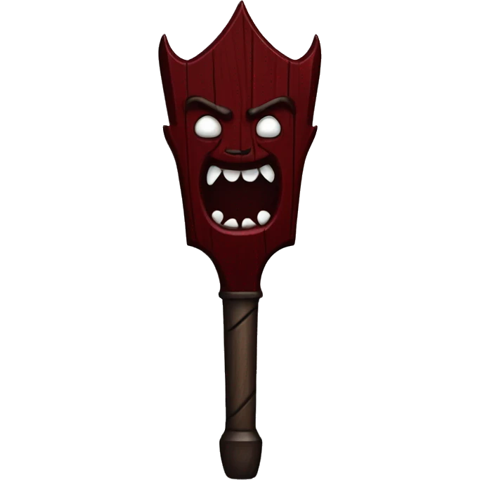 gothic dark red wooden vampire stake  emoji