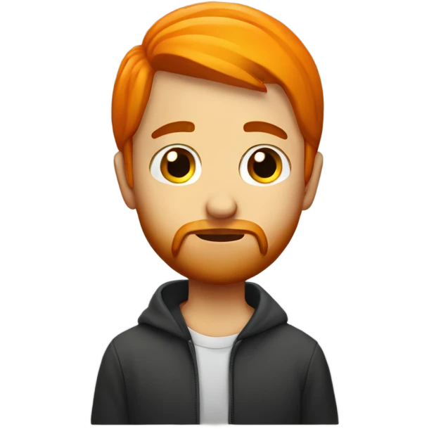 Young man with orange beard praying  emoji
