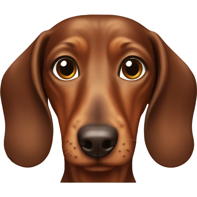 brown dachshund emoji