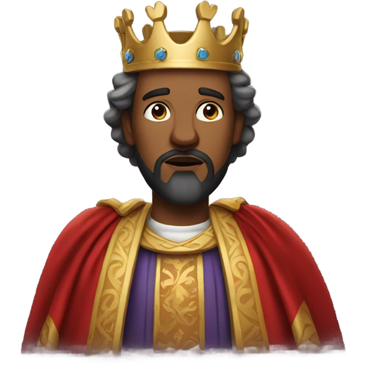 King with long goatee emoji