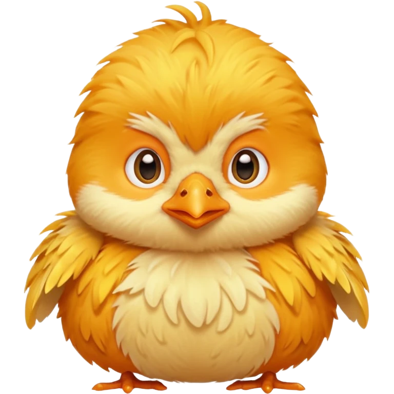 Orange colored female chicken baby 🐥 emoji