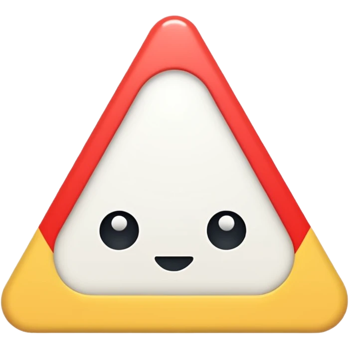 iOS style emoji, minimal summoning symbol, three dots triangle emoji