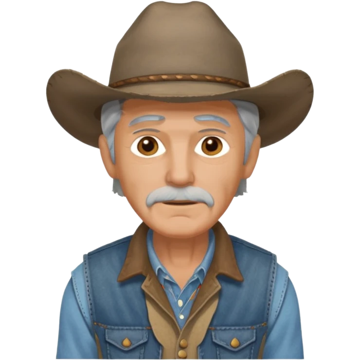 old cowboy with vest emoji