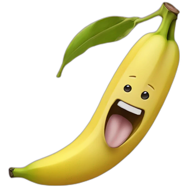 Banane qui souris emoji