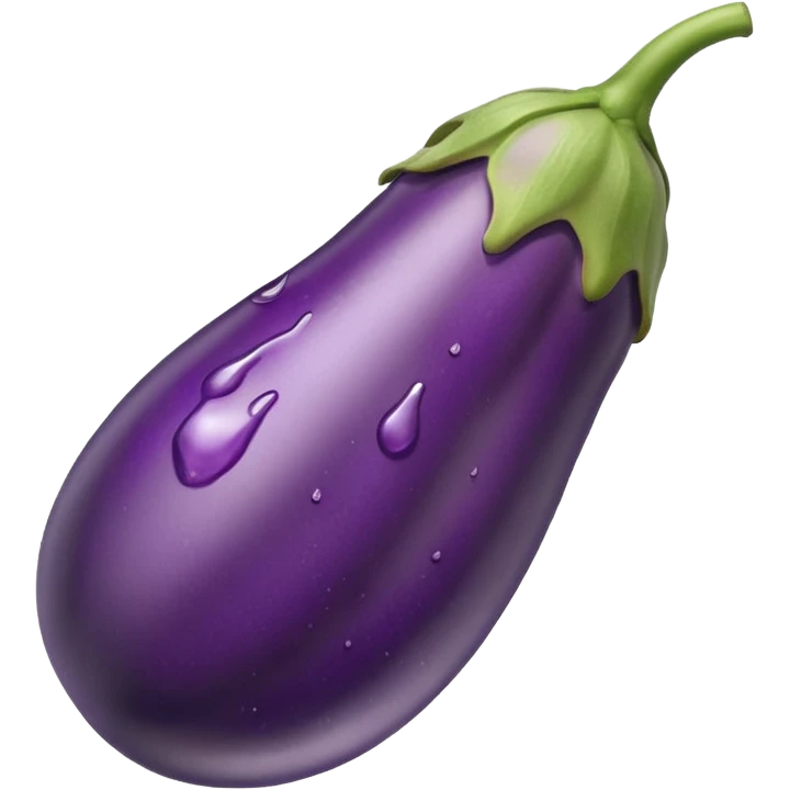 Eggplants touching tips with glue all over them emoji