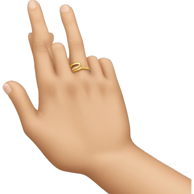 Hand with ring finger down emoji  emoji