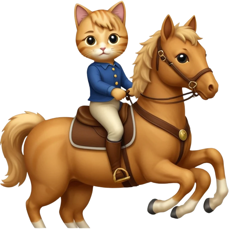 cat riding a horse emoji