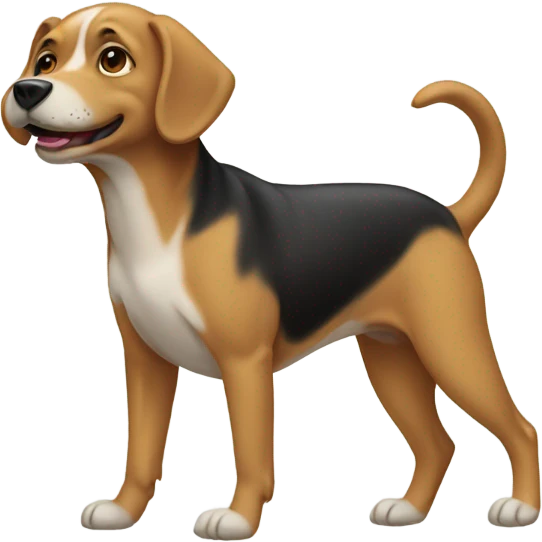 Three legged dog emoji
