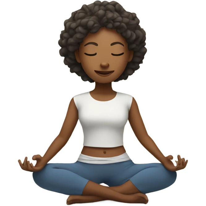 Yoga with inner peace emoji