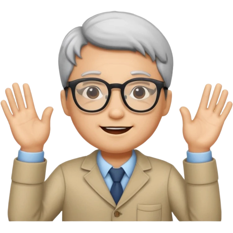 祝賀成功 by Cute招sir (with glasses)（casual wear) emoji