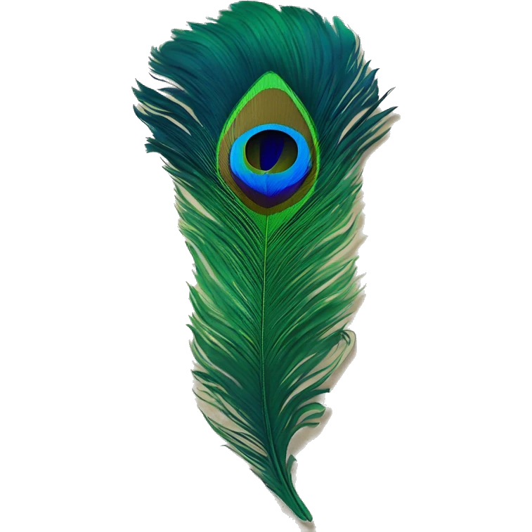 Peacock feather and lord Krishna emoji