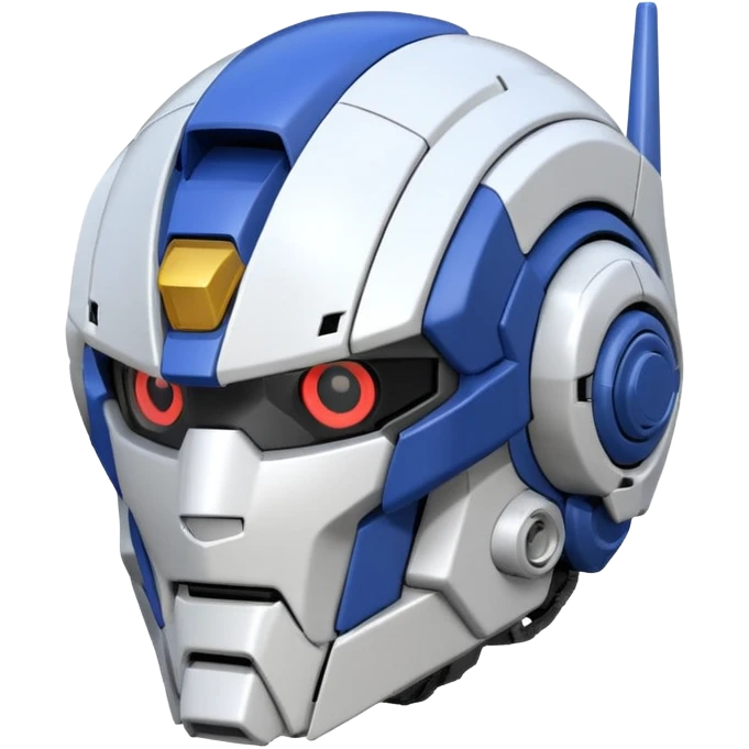 A Gundam RX-0 robot head, angled view emoji