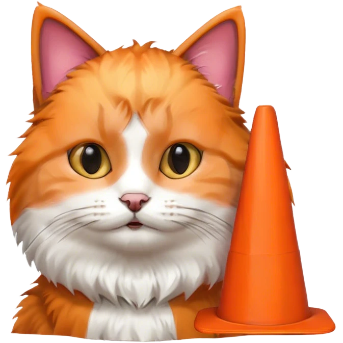 A random animal mixed with a traffic cone emoji
