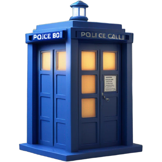 Drawed Tardis emoji