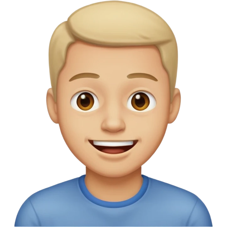 A guy trying not to laugh emoji