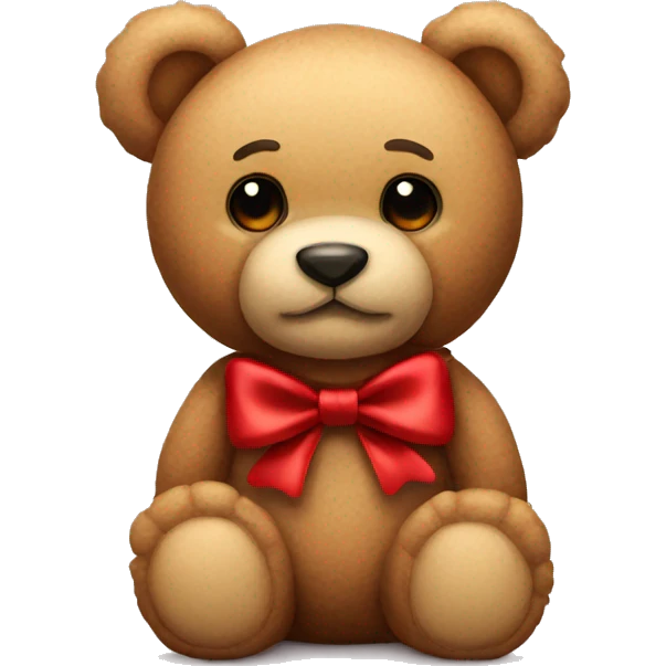 Teddy bear with red bow emoji