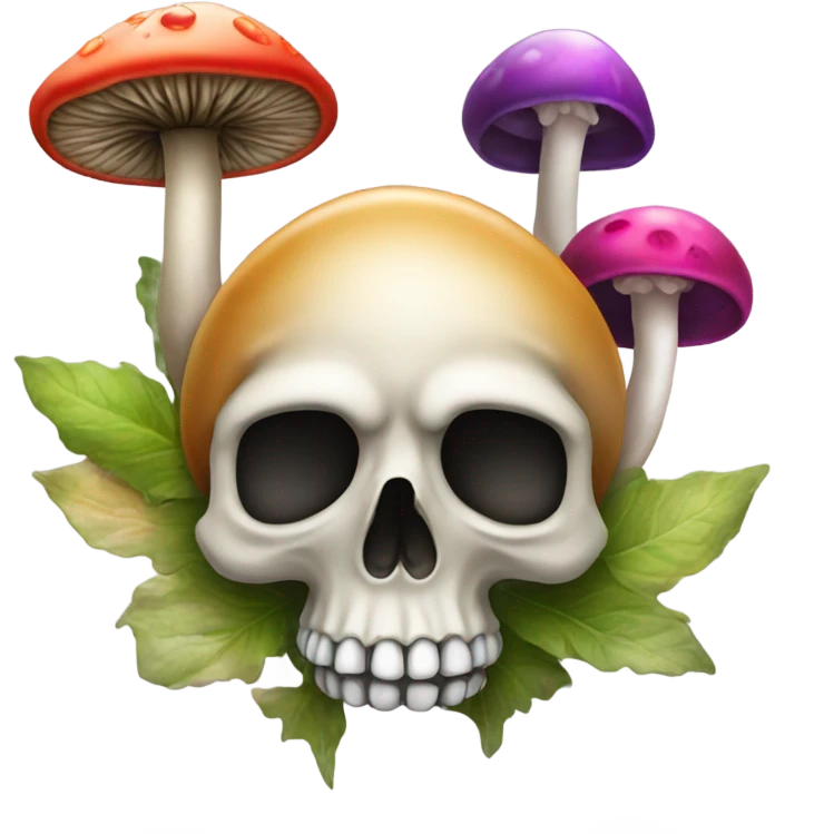 mushrooms with death emoji