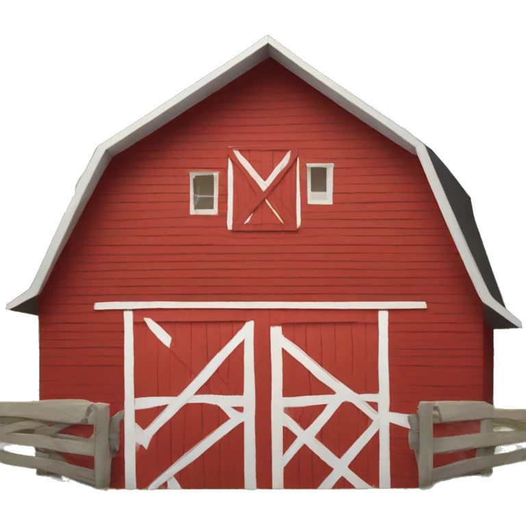 simple red barn emoji