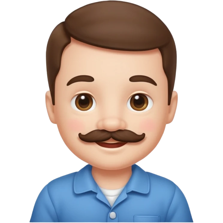 baby mustached emoji