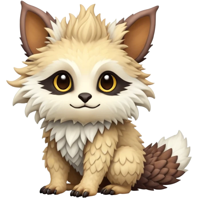 warm-colored Vernid-Trico-Fionbri-creature (full body) emoji