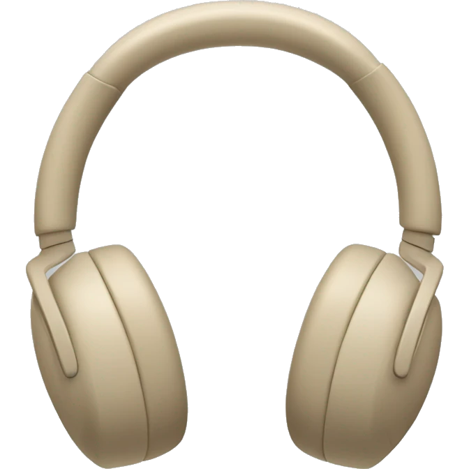 sony xm4 beige headphones  emoji