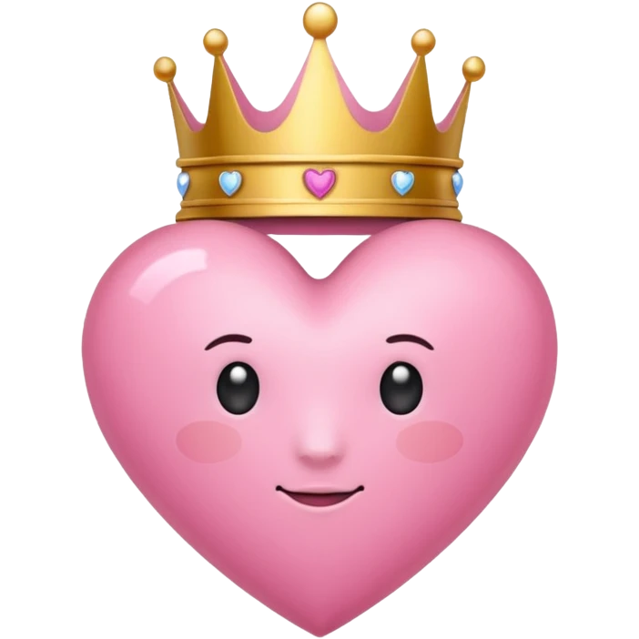 pink heart with a crown emoji