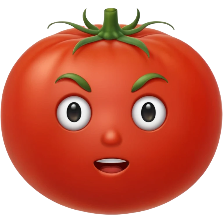 Eine Tomate die grimmig schaut emoji