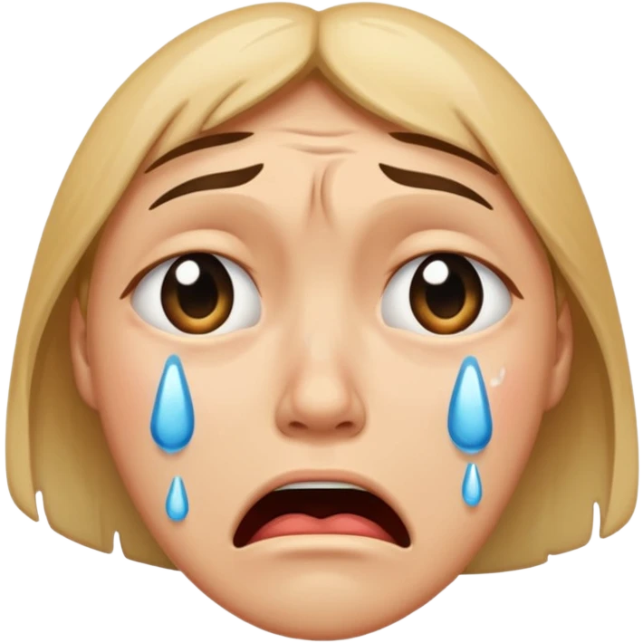 crying face emoji, expressive and clear emoji