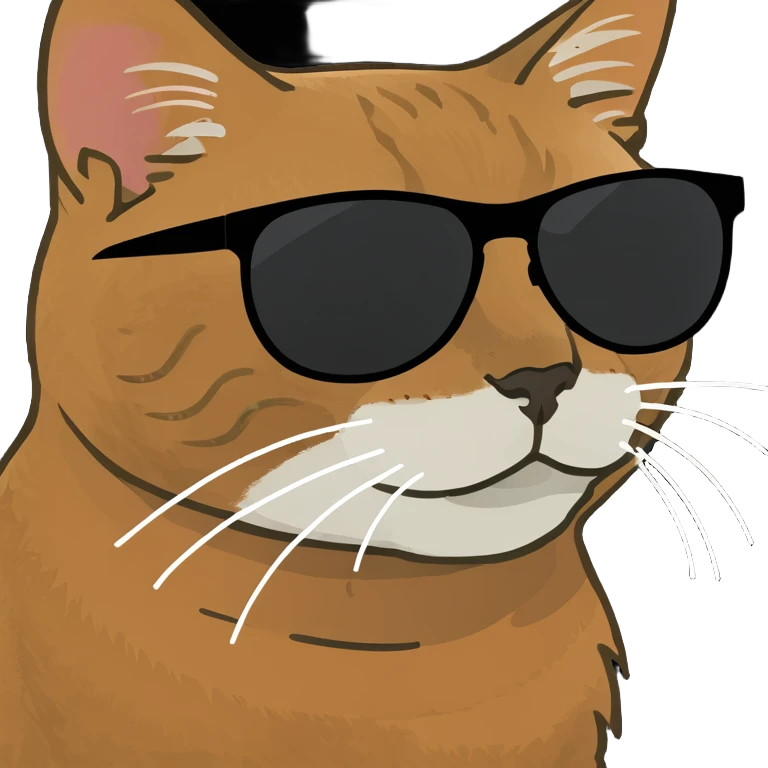 Cat with sunglasses emoji