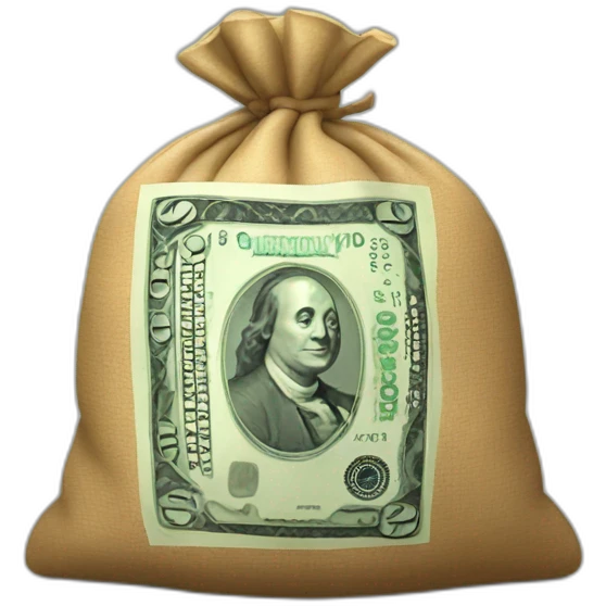 A money dollar bag emoji
