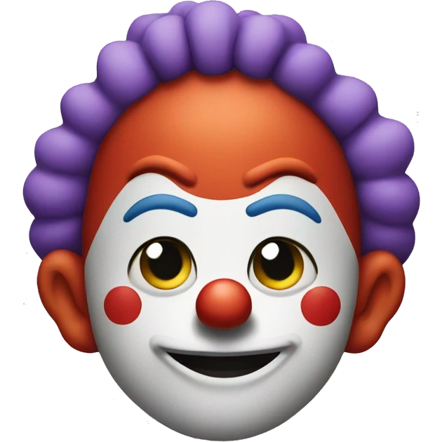 Clown frowning  emoji