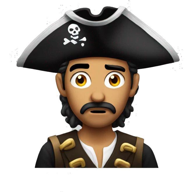 confused Hispanic pirate  emoji
