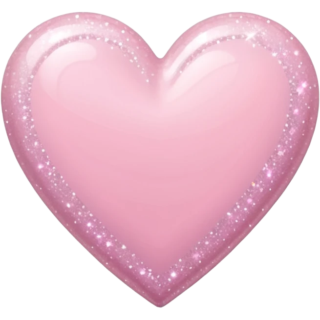 Pastel pink skinny heart with sparkle emoji