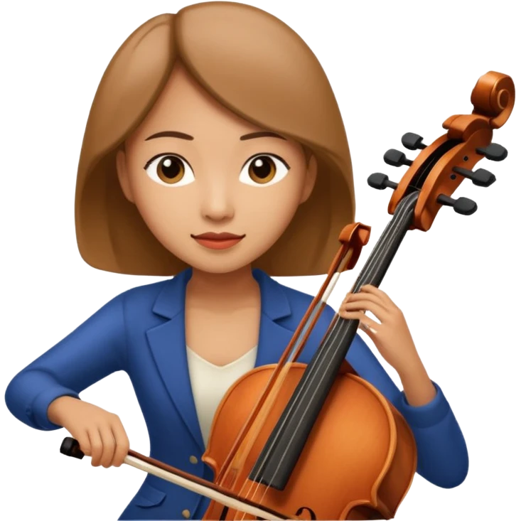 asian woman playing cello emoji