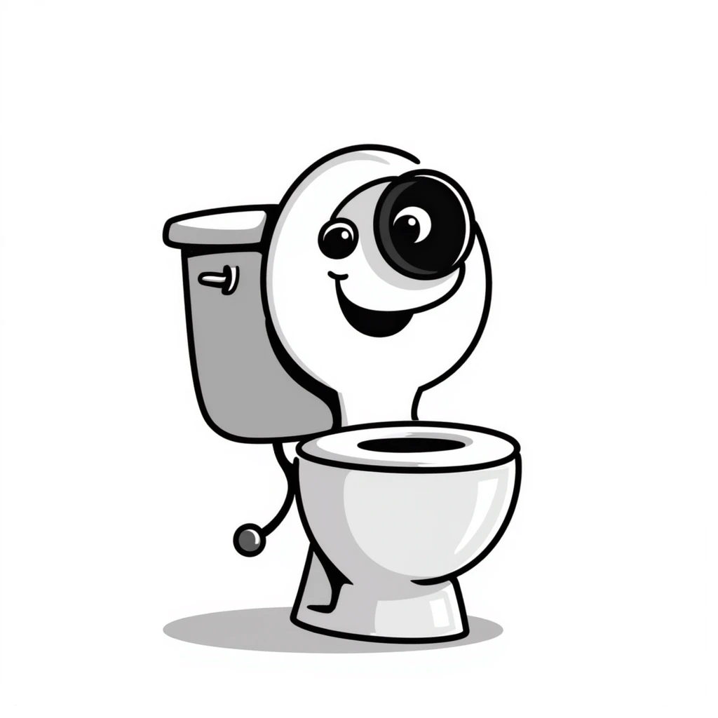 skibidi toilet character from the meme, toilet with camera head emoji
